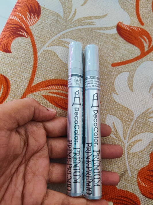 Deco colour marker pen silver