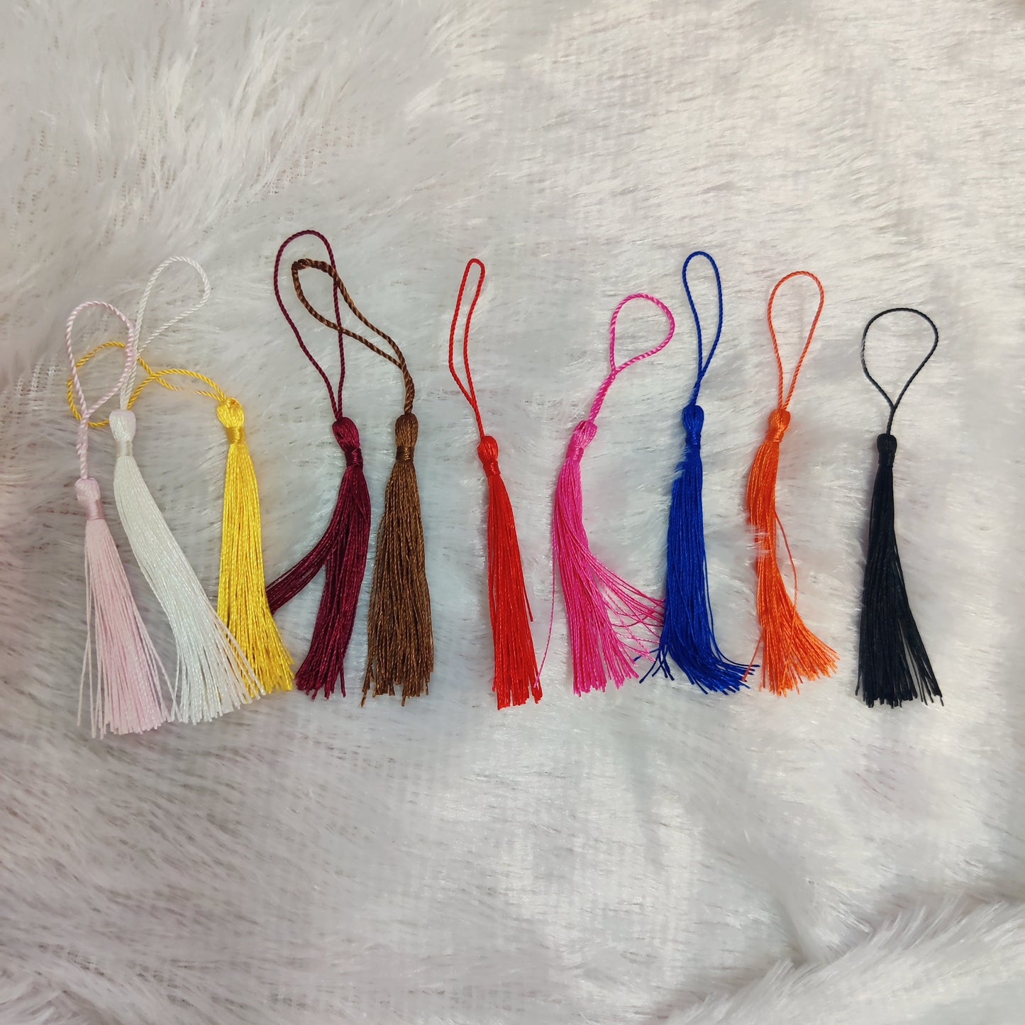 Multi colour tassles for bookmark