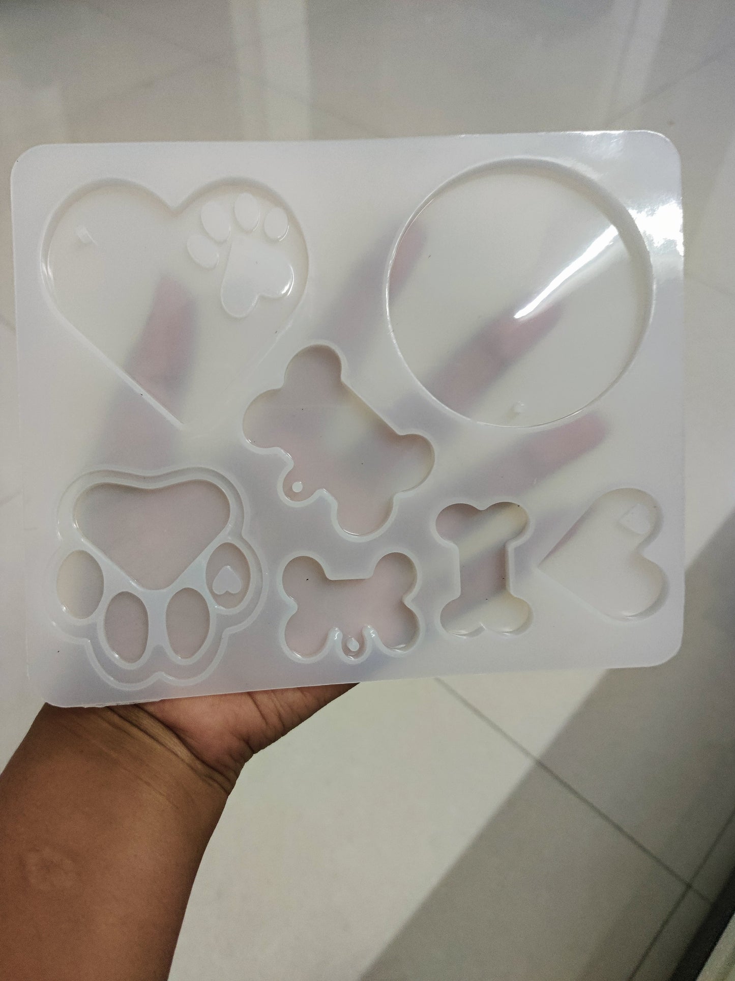 Dog tag in different shapes silicon mould