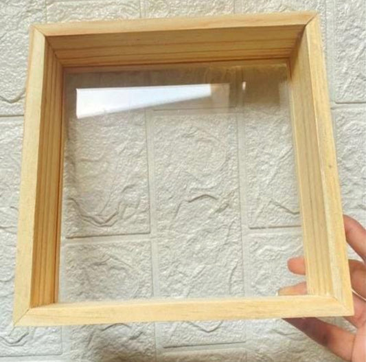 10" wooden frame with acrylic base available