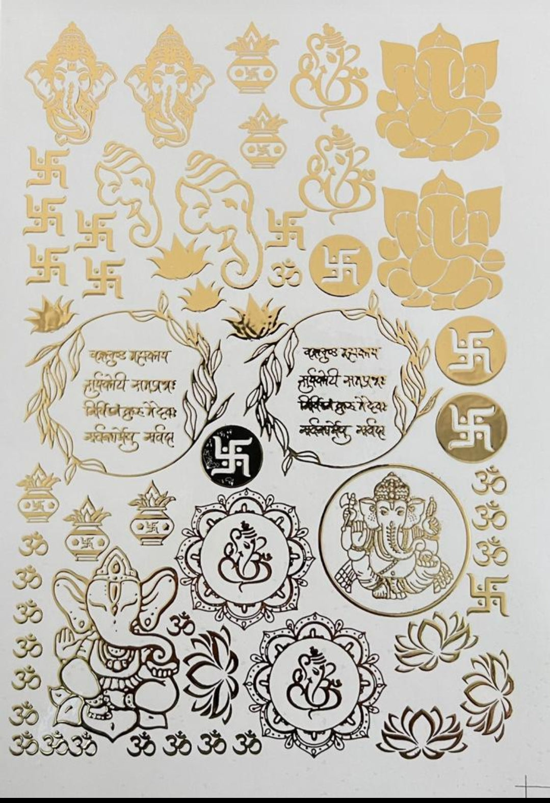 Ganesh ji stickers sheet non metallic