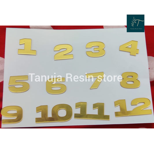Acrylic number bold for clock 1 2 3 4