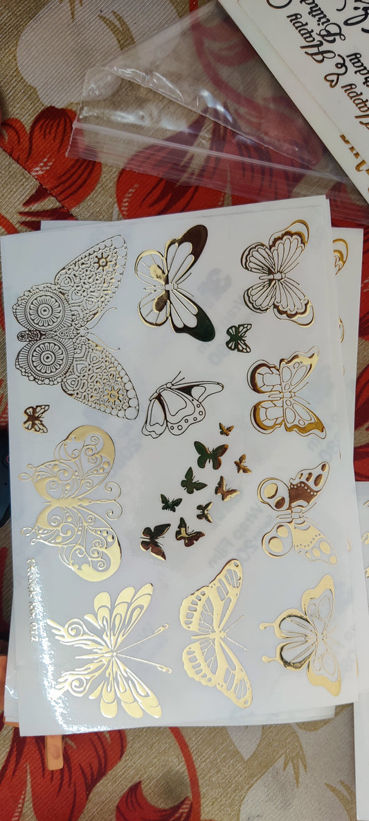 Butterfly Sheet Random design A5 non metallic for resin art