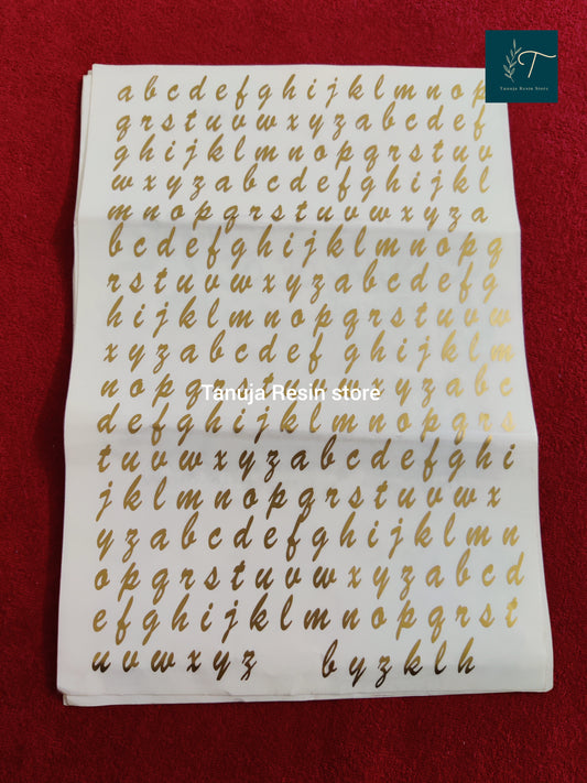 Alphabet gold sheet stickers