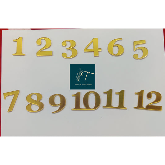 Acrylic number for clock 1 2 3 4